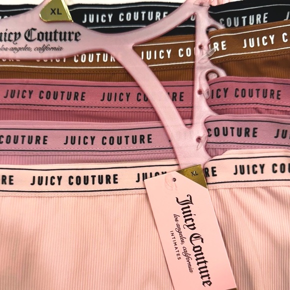 JUICY COUTURE Intimates 5 Pack Panties No Panty Lines Ribbed STYLE JC1626 NWT XL - Picture 4 of 11